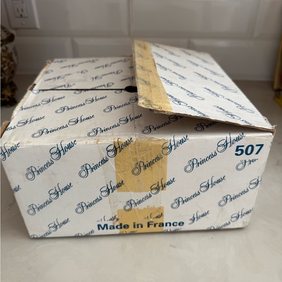 Princess House Heritage Etched Crystal Pedestal Dessert Bowl Dishes 507 Set of 4 - Picture 10 of 10